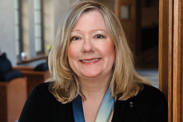 Portrait of newly named professor Cathy Kaveny, a prominent expert in law, ethics and medical ethics. Position is shared by Theology and Law. Photographed for the 1/30 issue of Chronicle.