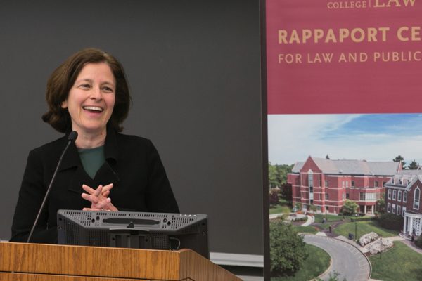 Photo/Reba Saldanha Rapport Center at Boston College Law School conference on the student debt crisis Friday March 18, 2016