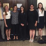 Professor Charlotte Whitmore and BCIP students at Suffolk Superior Court yesterday for the release of Fred Clay. L to R: Rufus Urion '17 Brooke Hartley '18 Professor Whitmore Gal Yurmin-Nir, LLM '17 Eva Rasho '18 Kelly Collins '19 Madeline Werner, BC class of '20