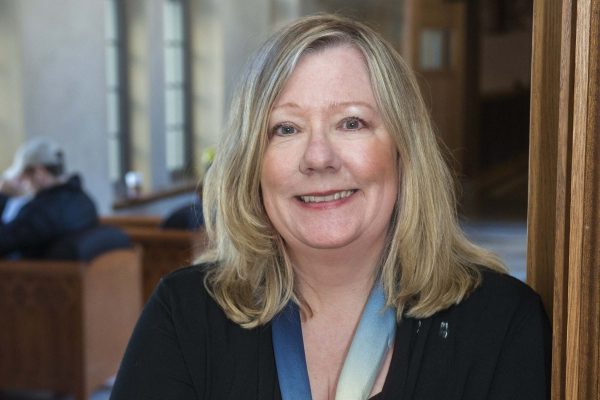Portrait of newly named professor Cathy Kaveny, a prominent expert in law, ethics and medical ethics. Position is shared by Theology and Law. Photographed for the 1/30 issue of Chronicle.
