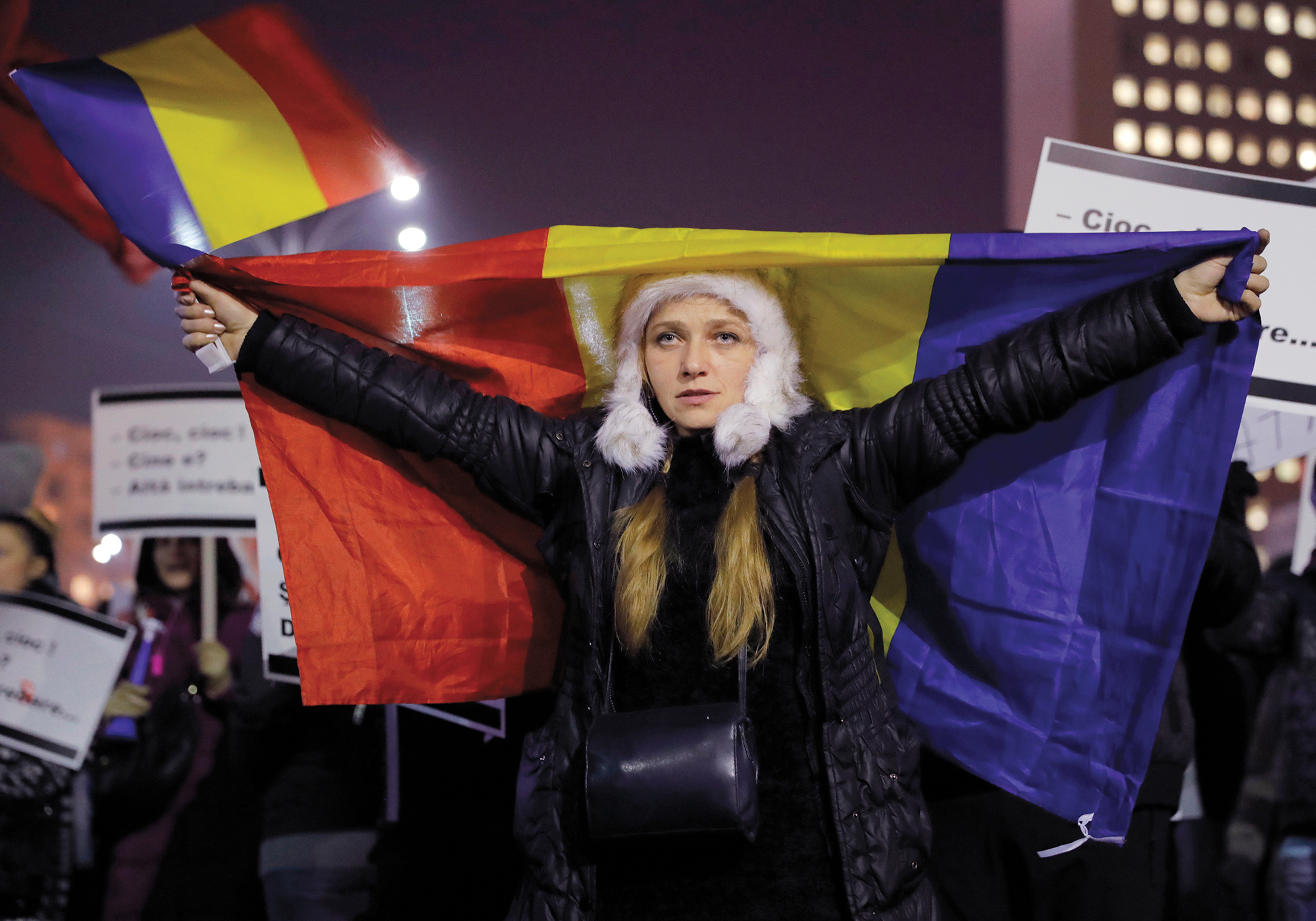 In February, 2017, twenty-eight years after Romanians toppled their dictatorship, protestors took to the streets again in the name of democracy, this time to fight a decree seen as soft on government corruption. AP Photo/Vadim Ghirda