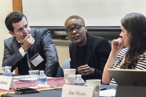 Coverage of the European IP Summit. Agenda items include: the IP and Brexit: Options, Priorities, and Strategies for Global Business. Sponsored by Ropes & Gray, and BC Law. Photographed for the Fall '18 issue of BCM and BC Law web and publications needs.