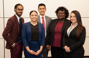 Coleman, second from right, with her fellow recipients.