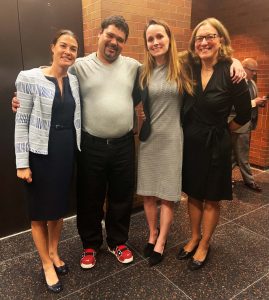 Charlotte Whitmore, Omar Martinez, Lauren Rossman ’19, Sharon Beckman