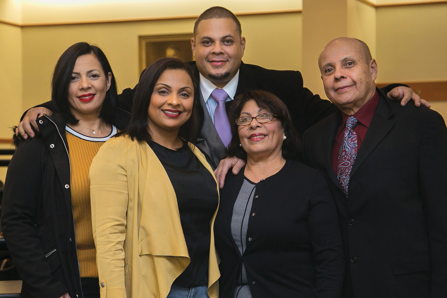 Wilmer García with his family at BC Law.