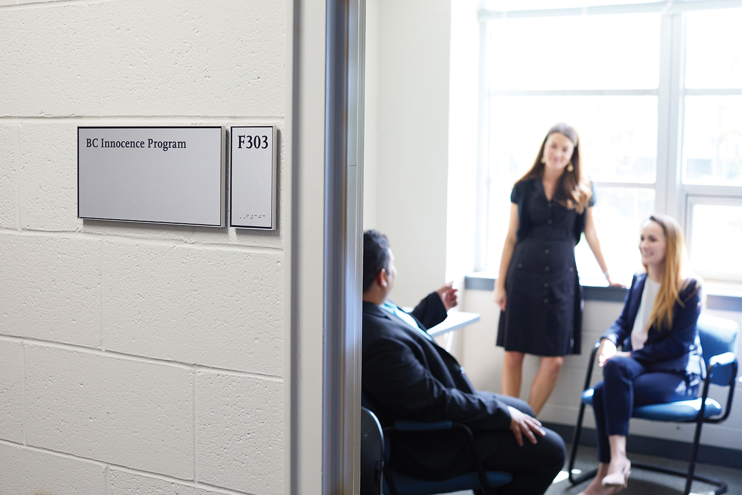 A consult in the program’s Law School offices.