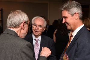 Kevin Curtin, right, with professors Mark Brodin and Thomas Carey '65 at Law Day 2017