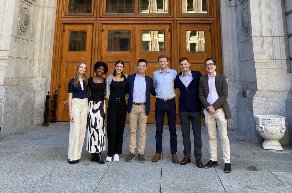 (L-R) Tara Jackson, Erica Da Costa, Erin Mehigan, Wayne Yeh, Daniel Weber, Grant Kintzler, Cody Barry