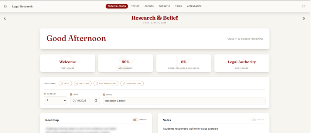 A screenshot of the Class Action demo